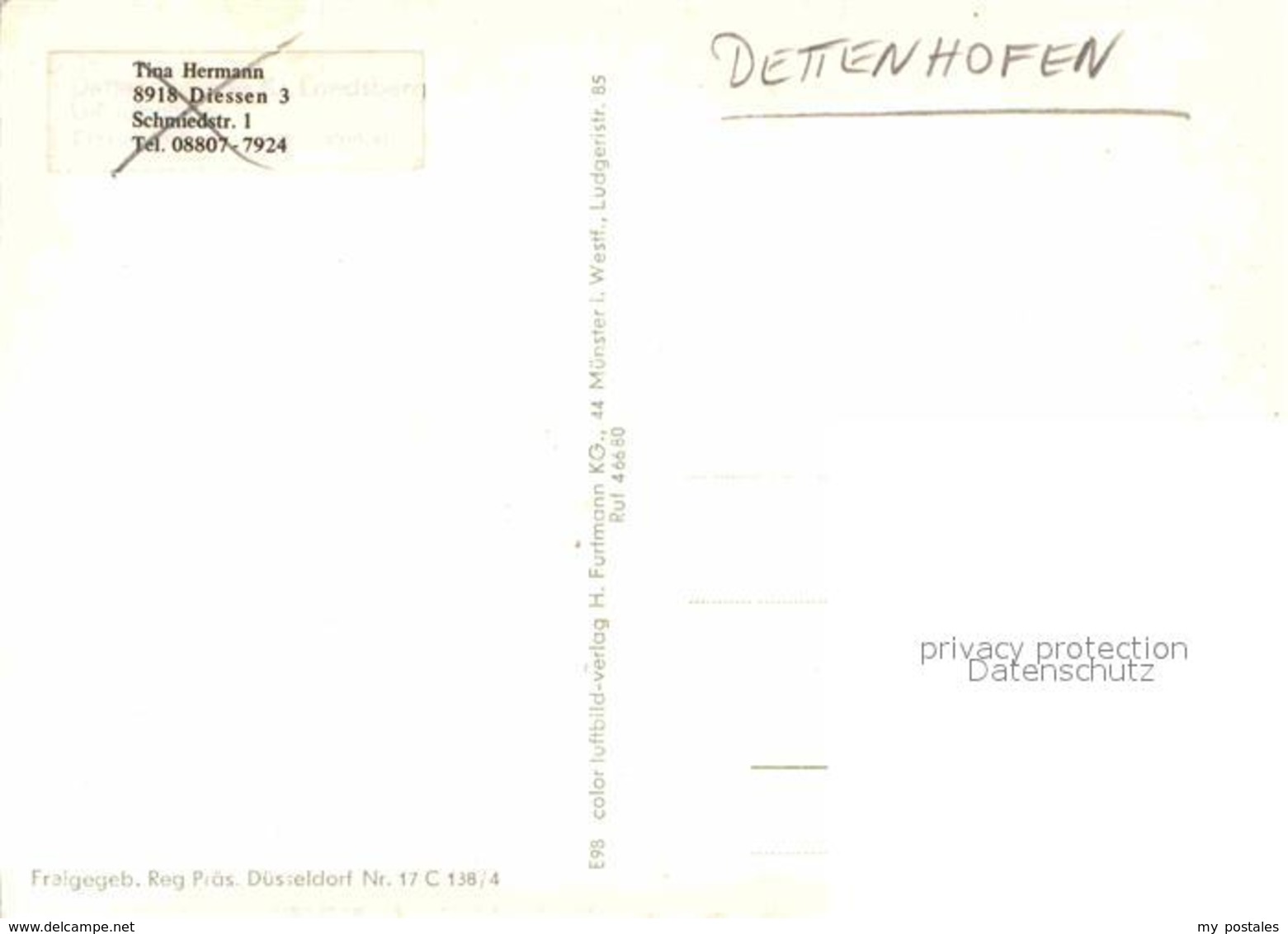 32809388 Dettenhofen Fliegeraufnahme Diessen A.Ammersee - Diessen