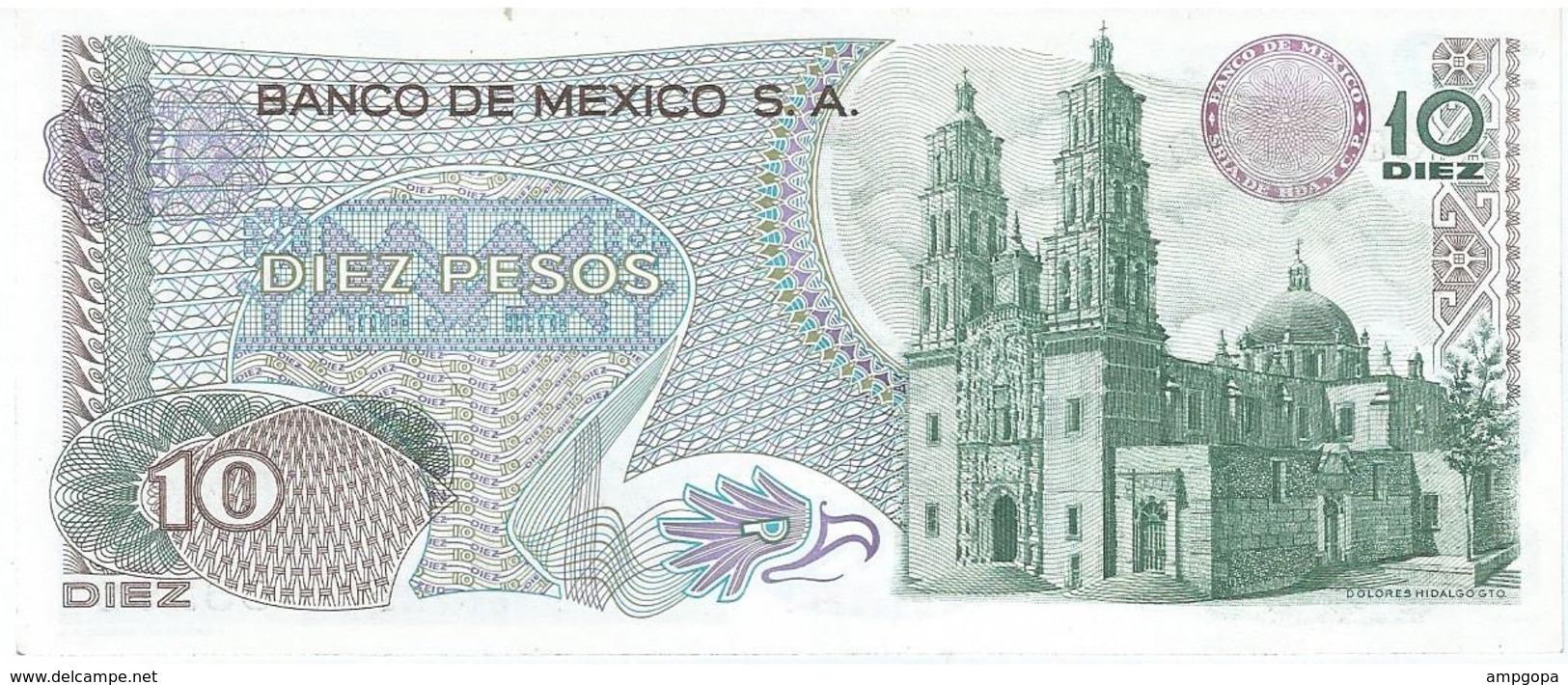 México 10 Pesos 15-5-1975 Pick 63.h.6 UNC Ref 1762-1 - Mexique