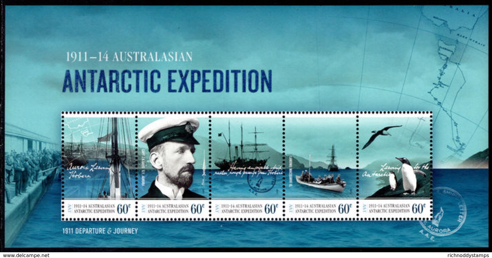 Australian Antarctic Territory 2011 Centenary Of Australasian Antarctic Expedition Souvenir Sheet Unmounted Mint. - Unused Stamps