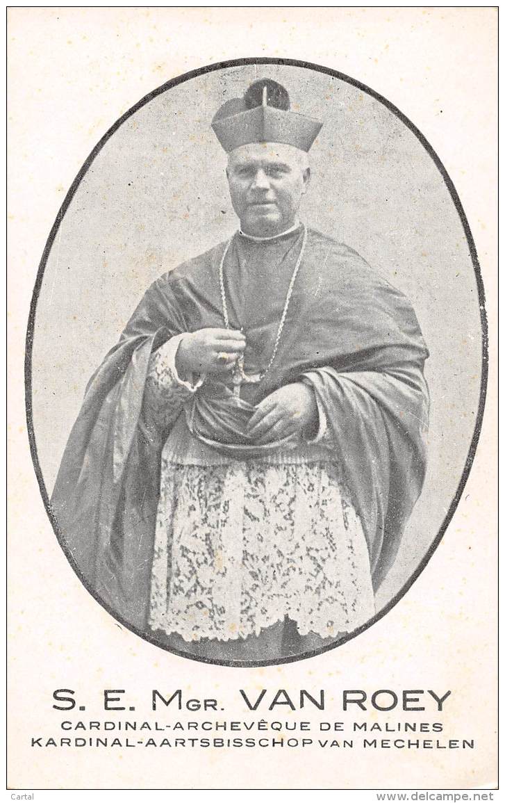 S.E. Mgr. VAN ROEY - Cardinal-Archevèque De MALINES - Mechelen