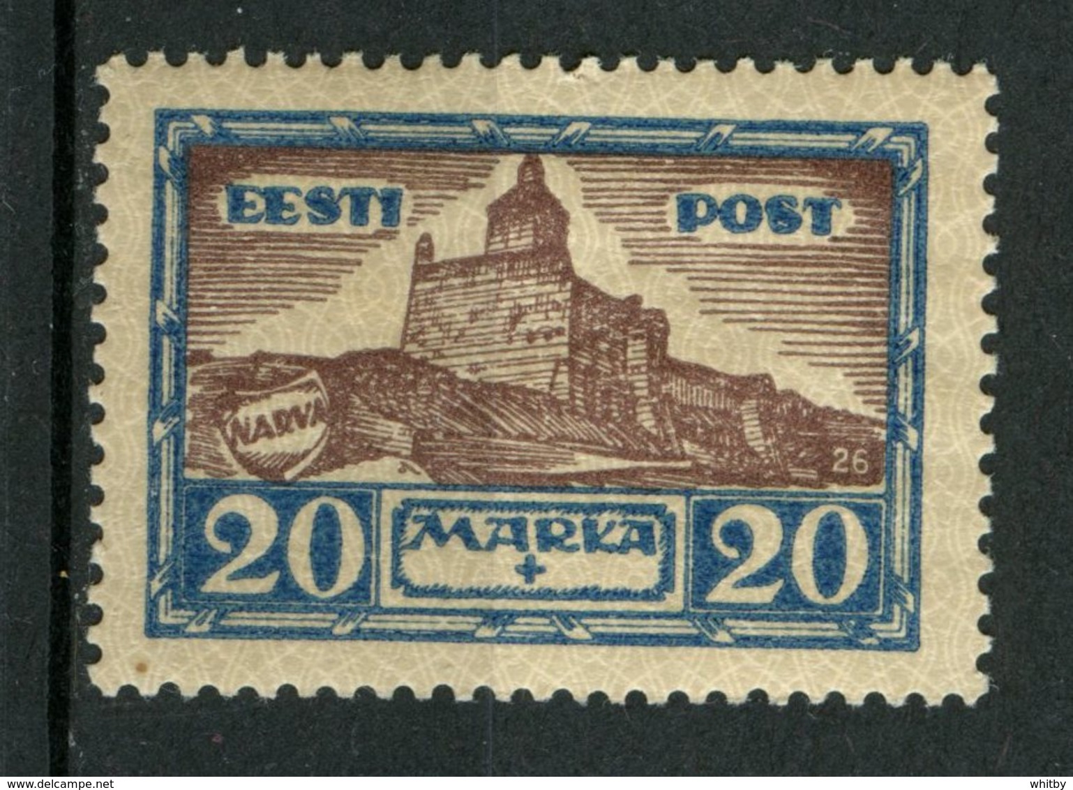 Estonia 1927 20 + 20m  Narva Fortress Issue   #B18 - Estonia