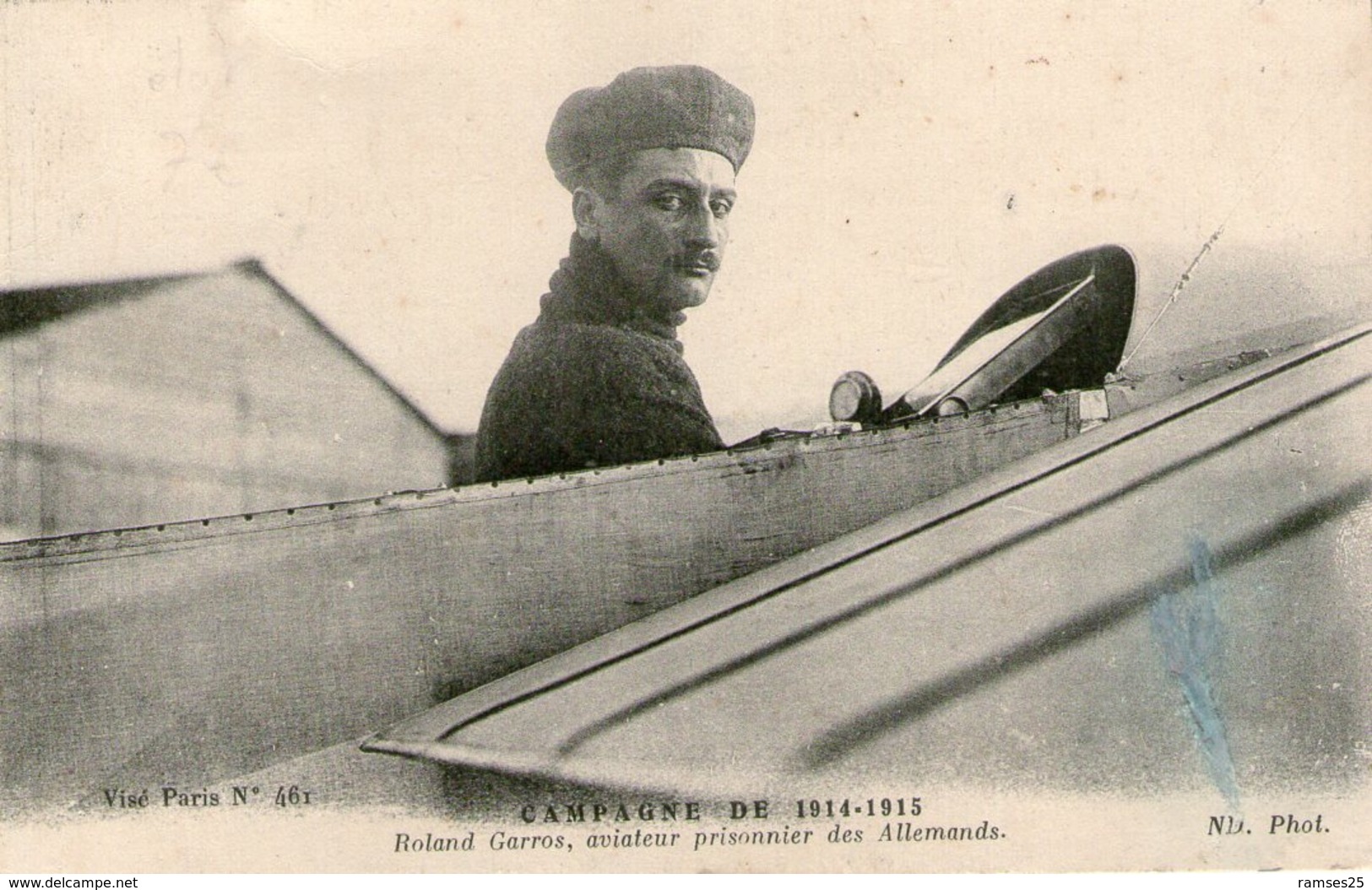 (64)  CPA Roland Garros  (Bon Etat) - Aviateurs