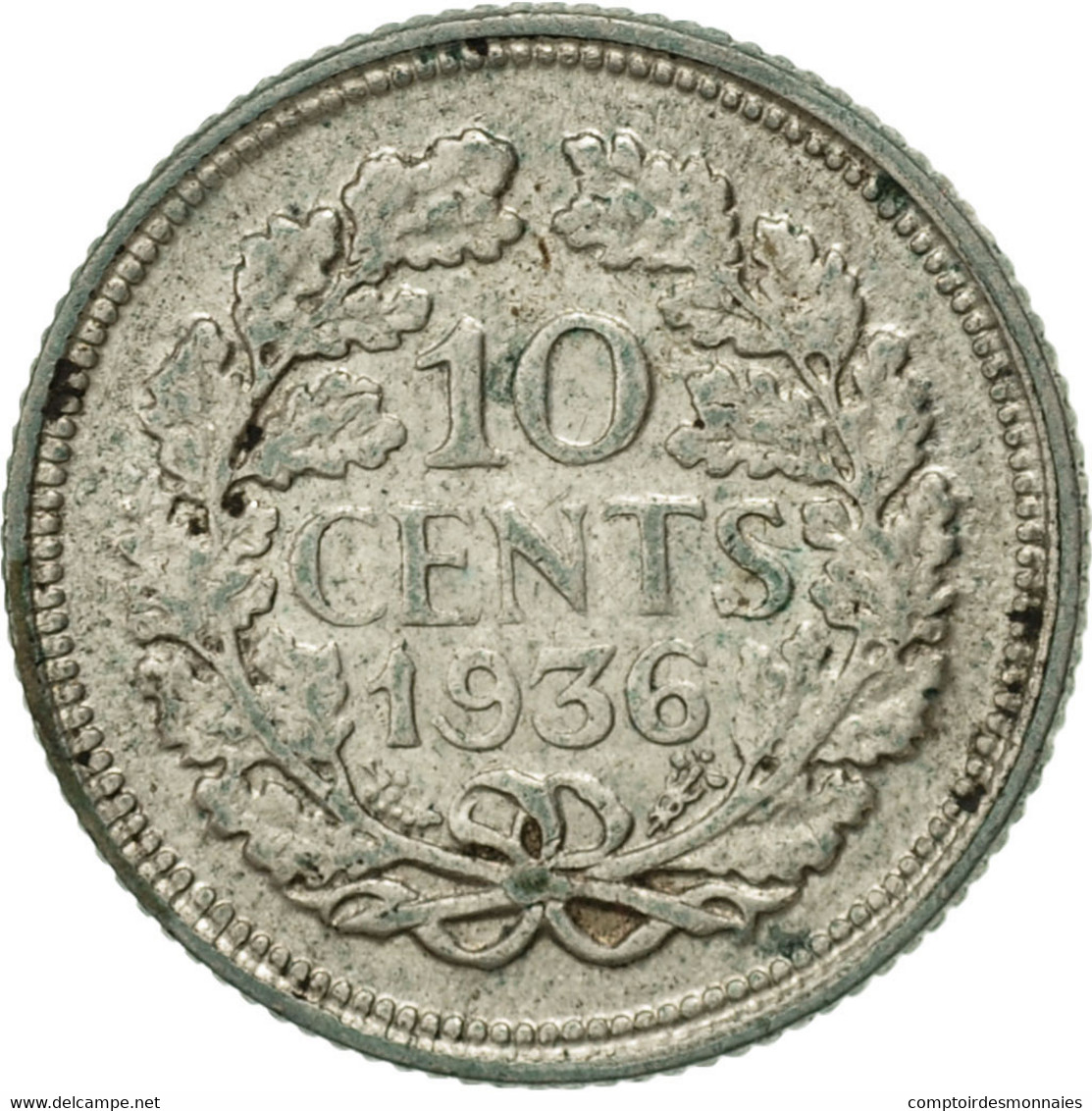 Monnaie, Pays-Bas, Wilhelmina I, 10 Cents, 1936, TTB, Argent, KM:163 - 10 Cent