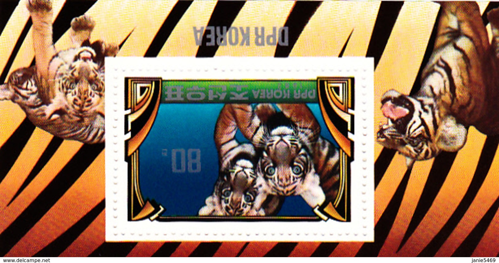 Korea Democratic People's Republic Scott 2187 1982 Tigers, Souvenir Sheet,mint Never Hinged - Korea, North