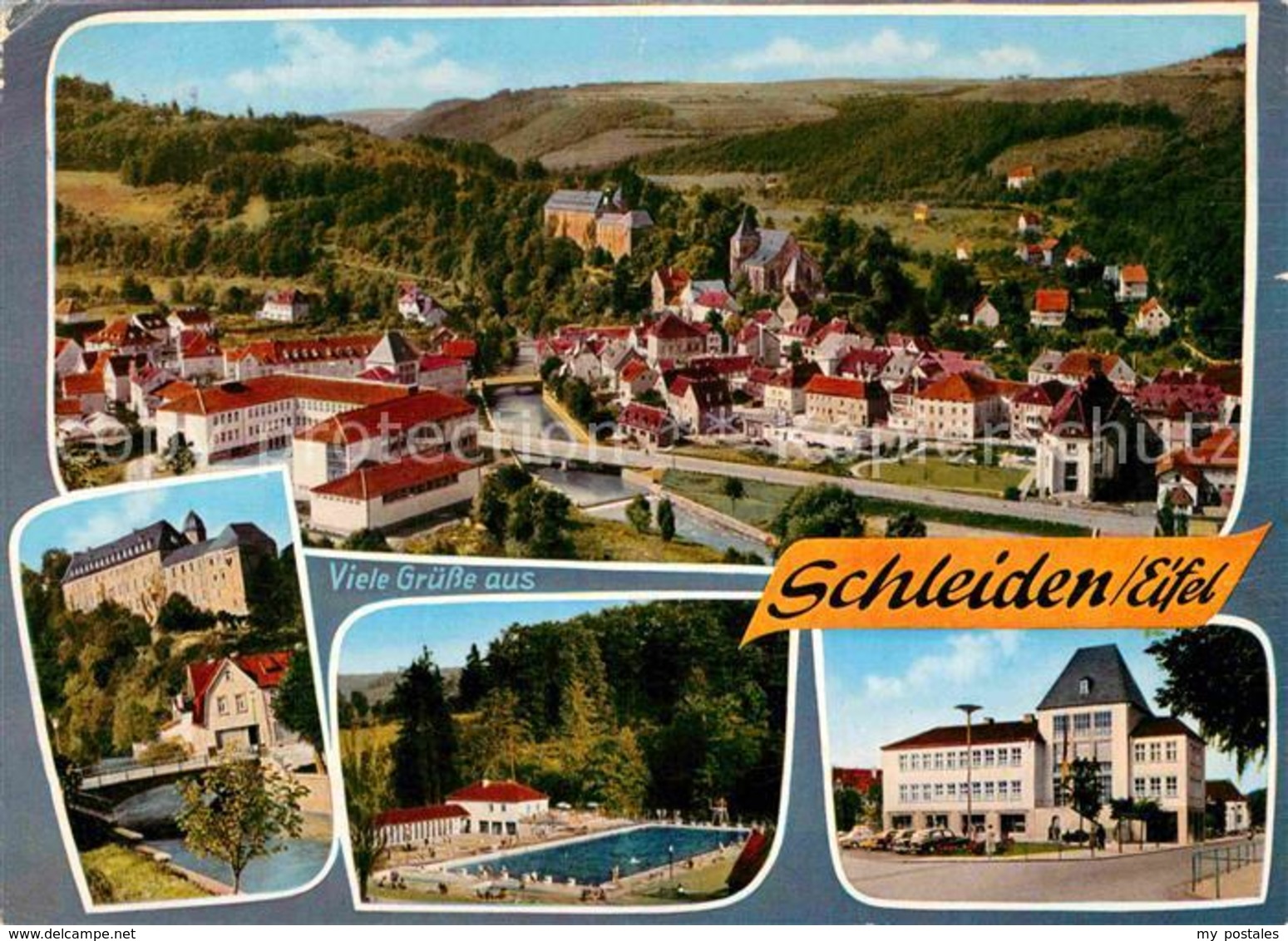 72855873 Schleiden Eifel Panorama Luftkurort Schloss Freibad Schleiden - Schleiden
