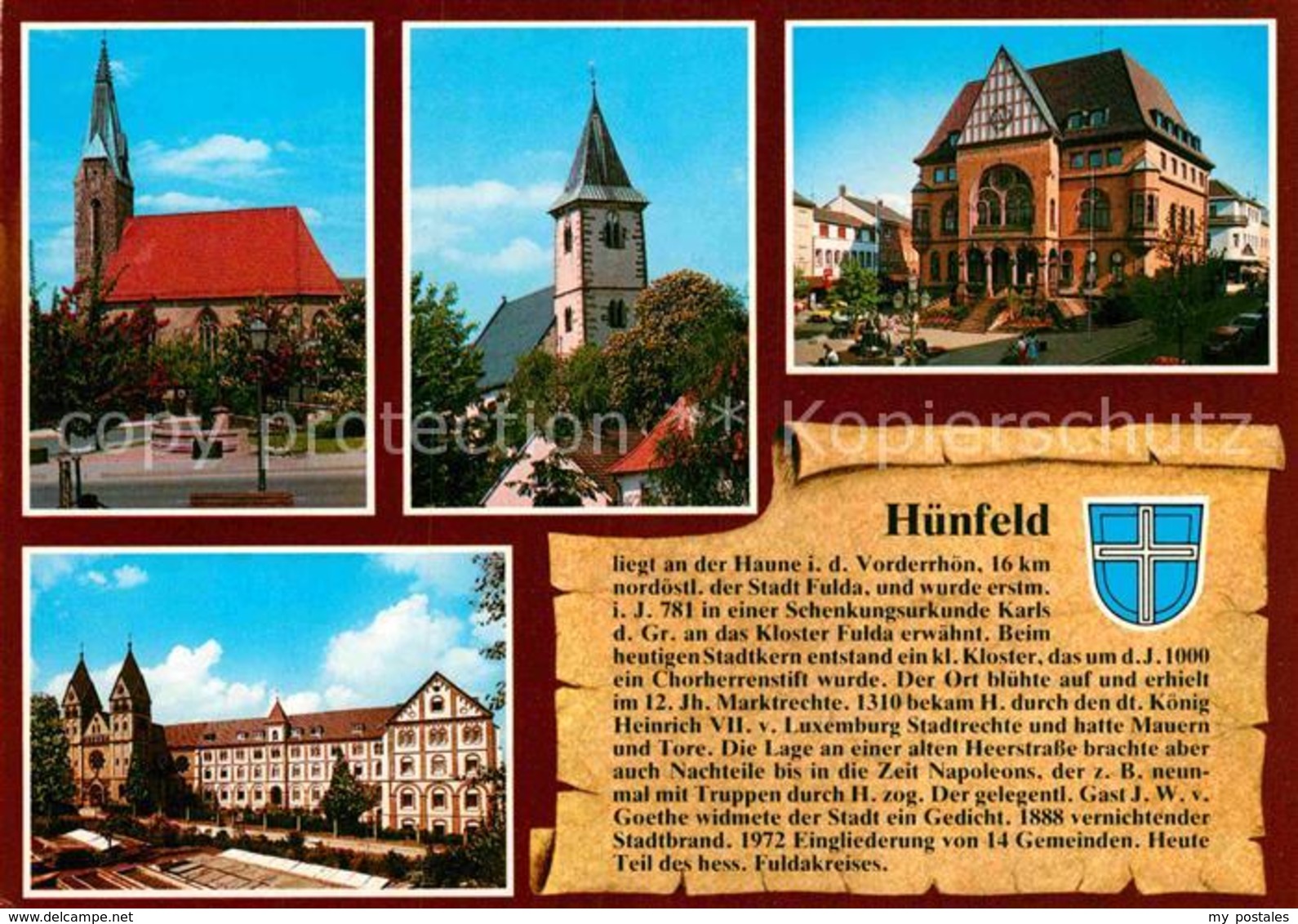 72856760 Huenfeld Stiftskirche Rathaus Bonifatius Kloster Huenfeld - Huenfeld