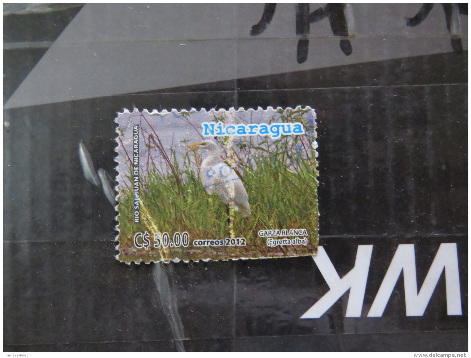 Nicaragua 2017 Part Of Box To China Returned - Bird Crane Stamp (damaged) - Nicaragua