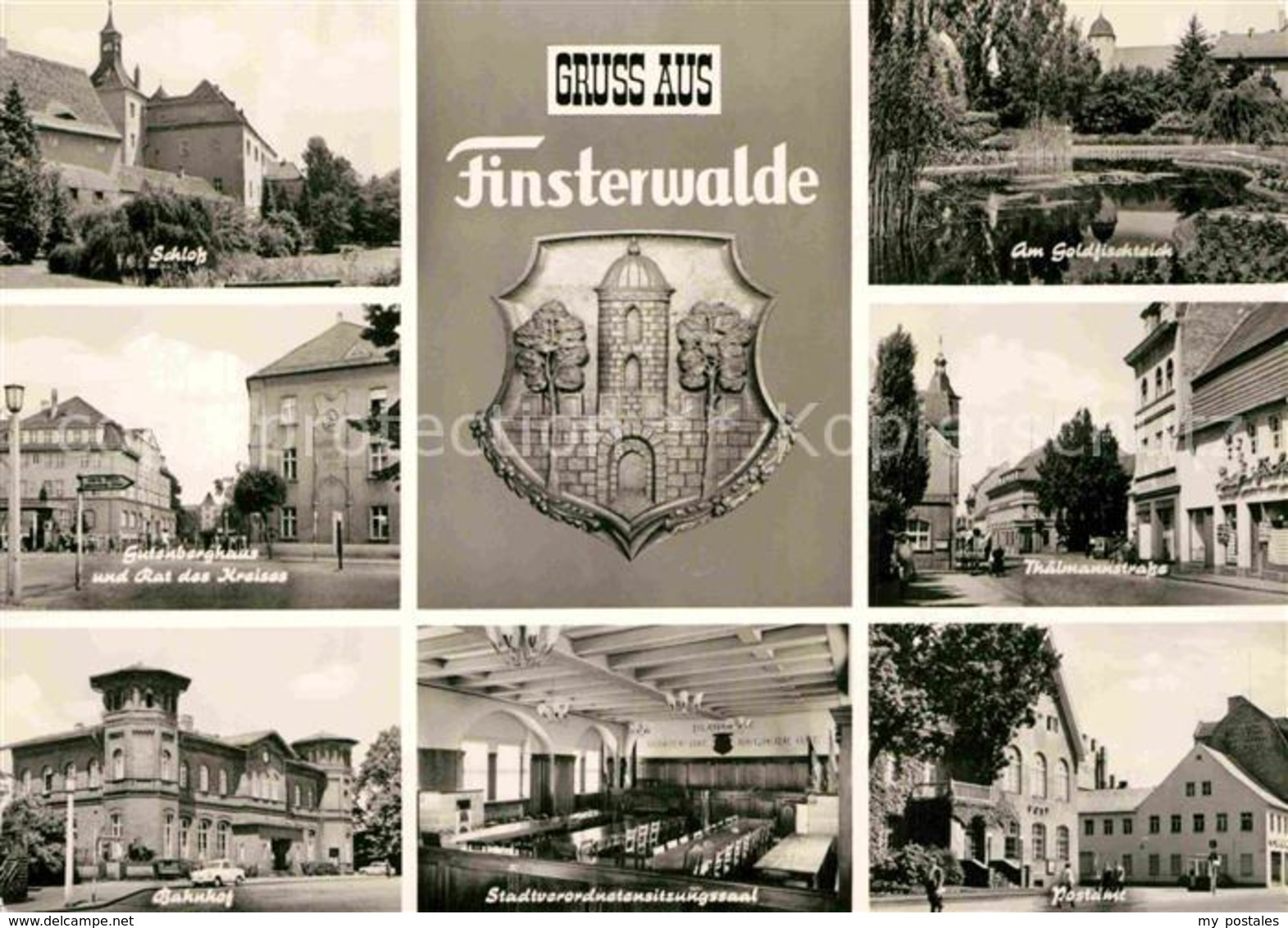 72807659 Finsterwalde Schloss Gutenberghaus Rat Des Kreises Bahnhof Sitzungssaal - Finsterwalde