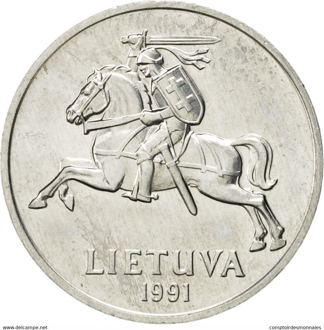 Monnaie, Lithuania, 2 Centai, 1991, SUP, Aluminium, KM:86 - Lituanie