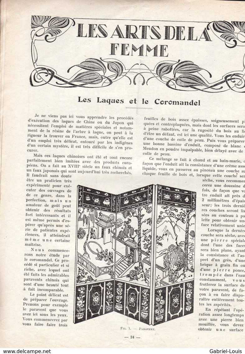 Journal des Ouvrages de Dames - No 406 - 1922 - Broderie - Dentelle - Crochet - Tricot - Paris - Mode - Bruxelles