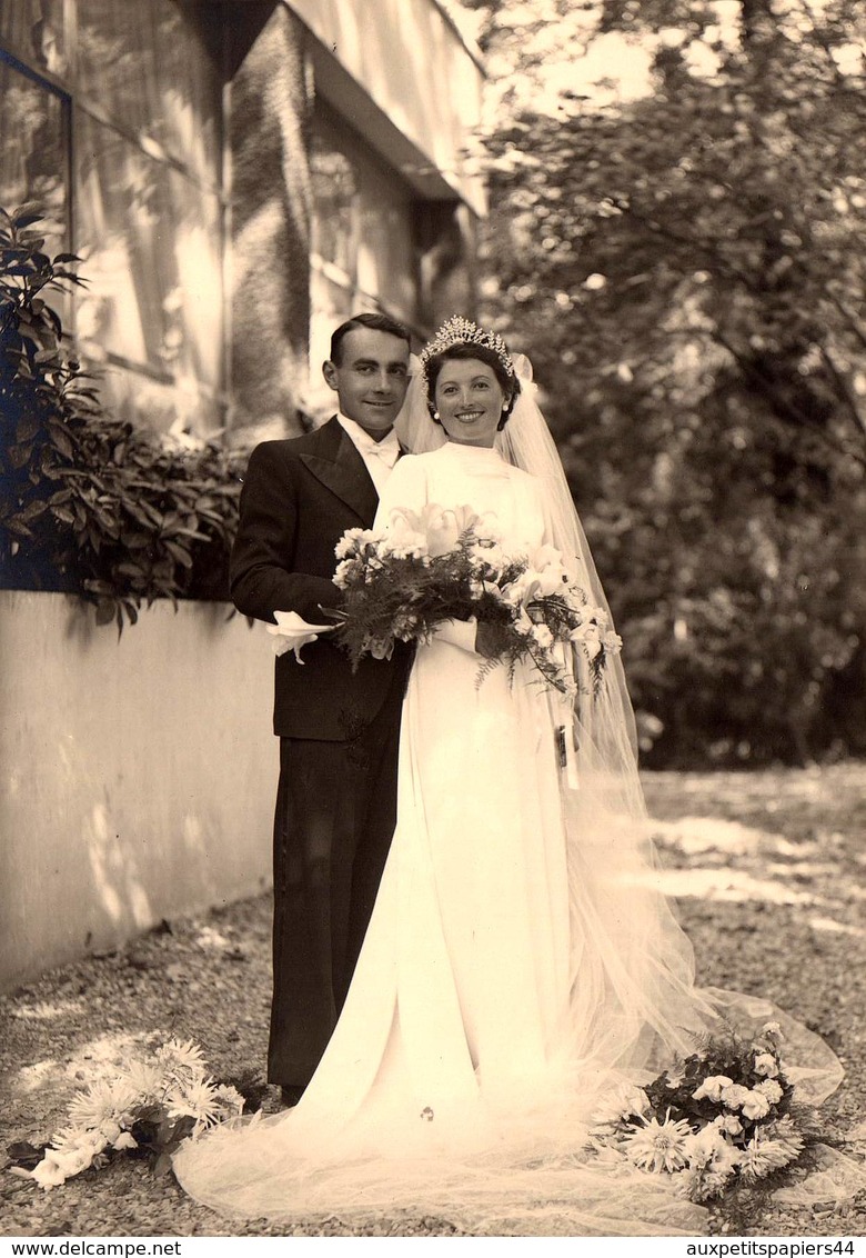 Pochette Photo Originale Cartonné, Mariage & Couple De Mariés Guy Sire & Gilberte Bréchon De Montrouge En 1938 - Araxes - Personnes Identifiées