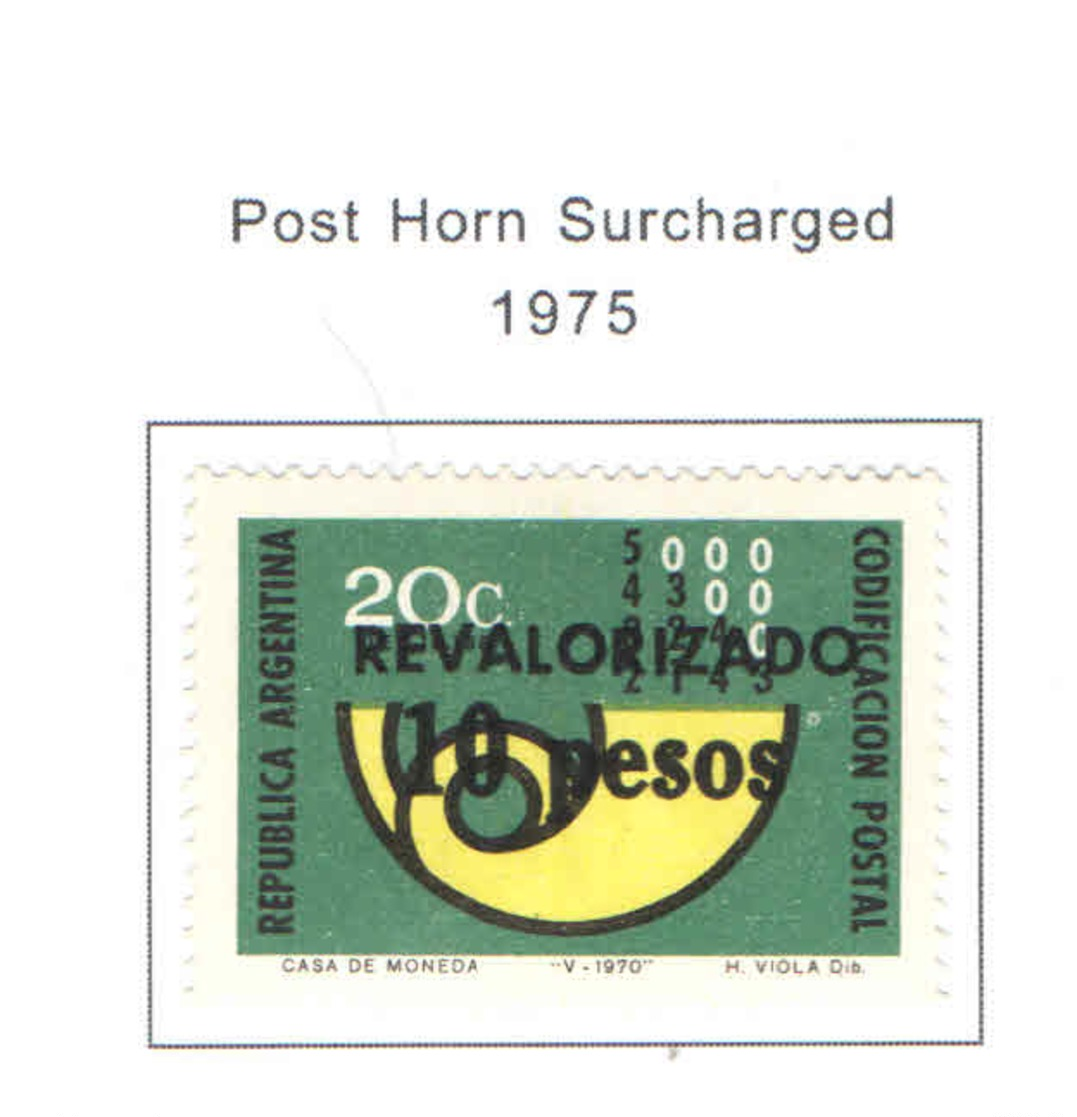 Argentina PO 1975 Post Horn Surch.Scott.1082+ See Scan On Scott.Page - Unused Stamps