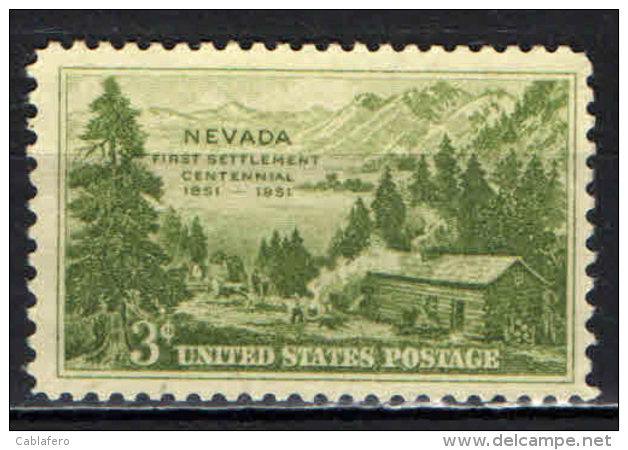 STATI UNITI - 1951 - CENTENARIO DELLA COLONIZZAZIONE DEL NEVADA - MH - Unused Stamps