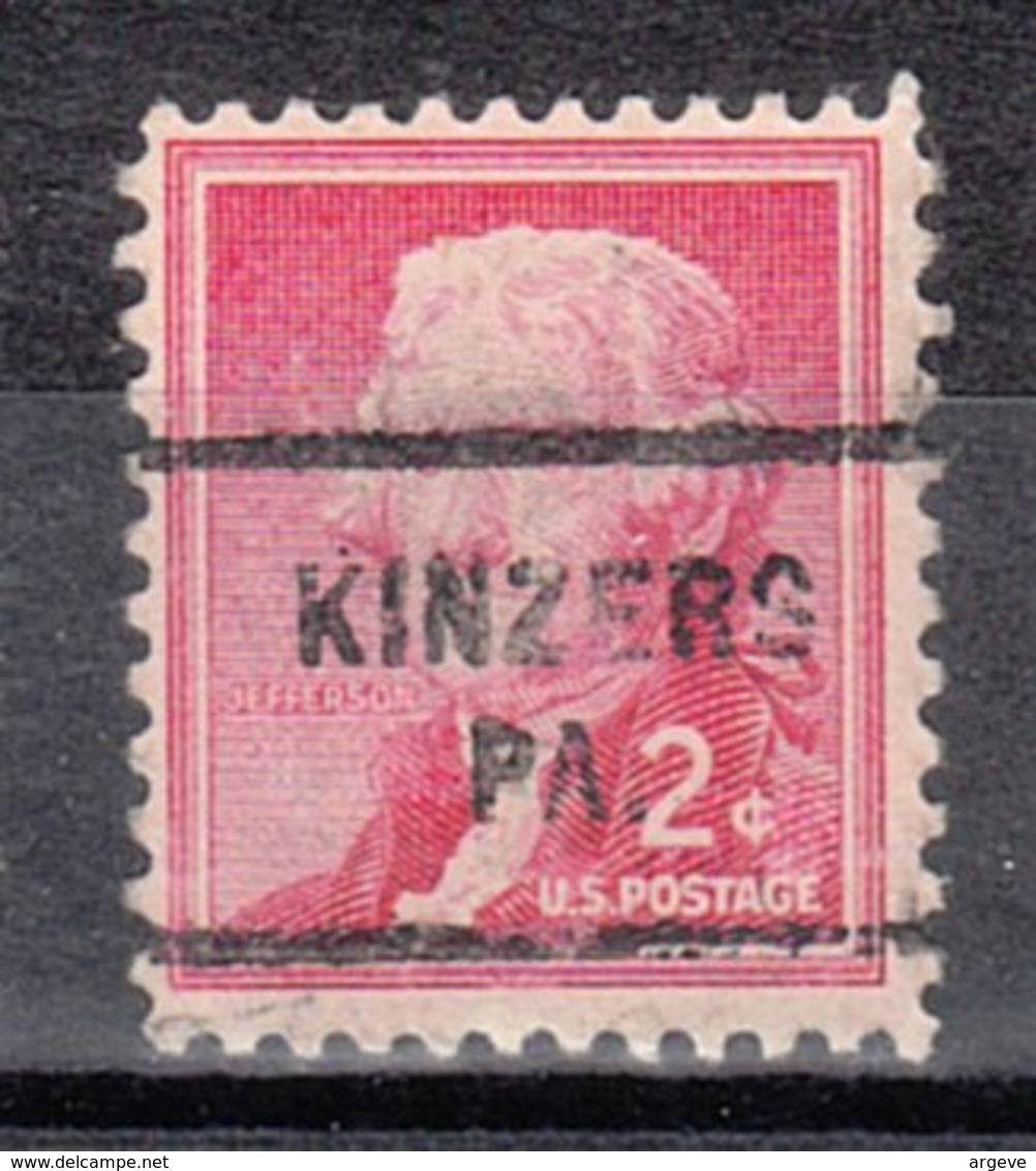 USA Precancel Vorausentwertung Preo, Locals Pennsylvania, Kinzers 712 - Precancels