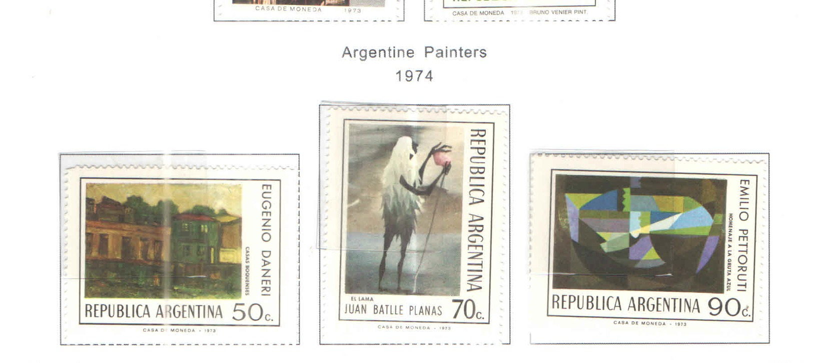 Argentina PO 1974 Dipinti    Scott. 1013/1015 See Scan On Scott.Page - Nuovi