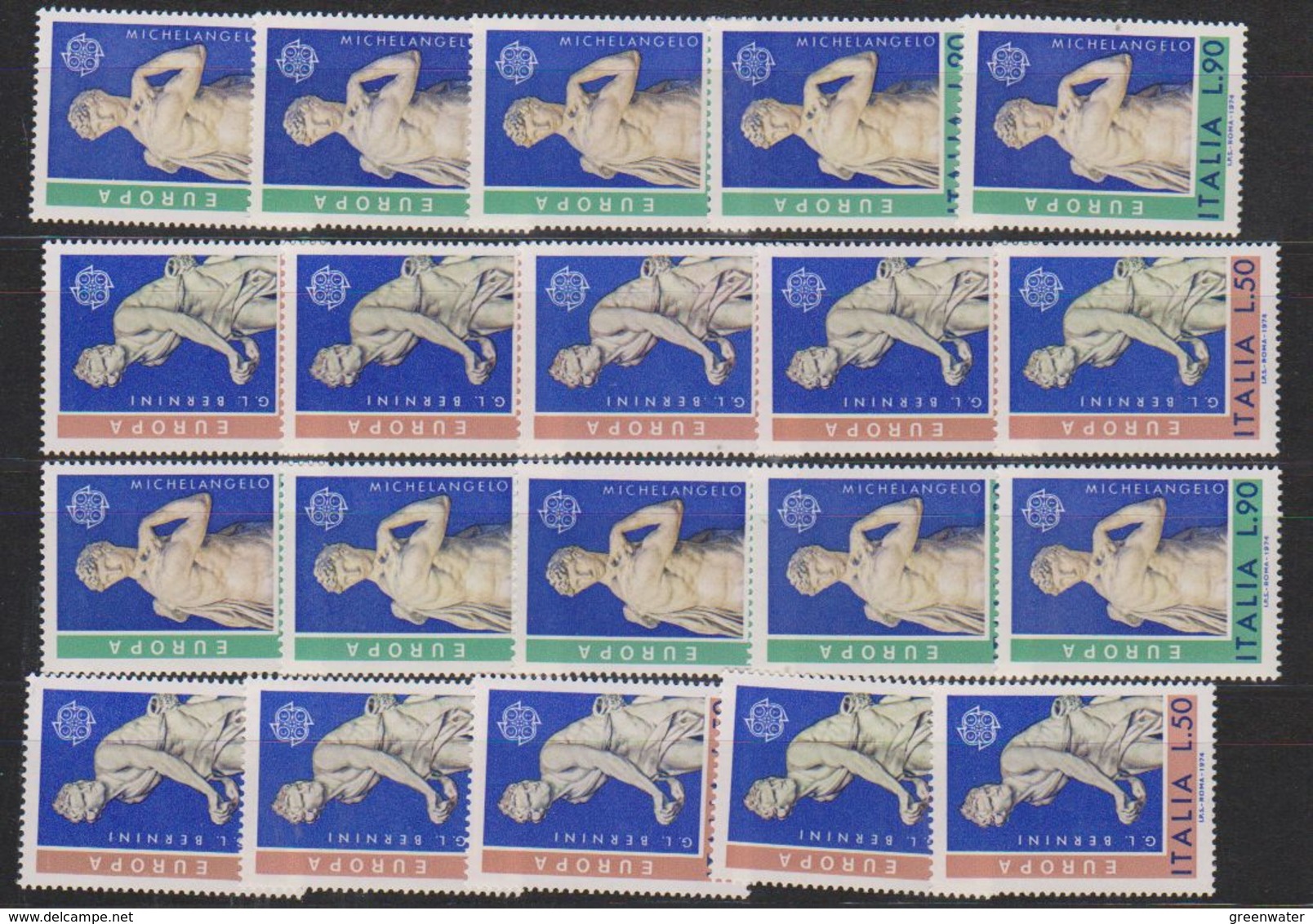 Europa Cept 1974 Italy 2v 10x ** Mnh (38479) ROCK BOTTOM - 1974