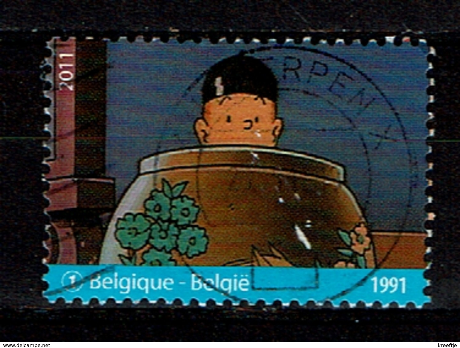 België / Belgique / Belgium / Belgien   Tintin / Kuifje En De Blauwe Lotus 1991 Uit Vel Uit 2011 (OBP 4173 ) - Oblitérés