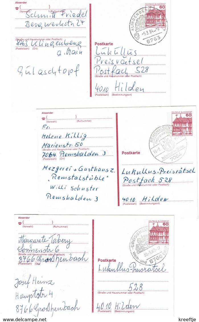 3 Briefkaarten Duitsland / Allemagne / Deutschland / Germany - Sonstige & Ohne Zuordnung