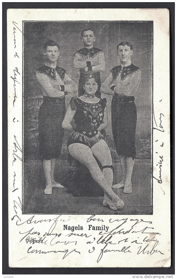 CPA ANCIENNE FRANCE-  ARTISTES ACROBATES- LES NAGELS FAMILY EN 1900- TRES GROS PLAN - Inns