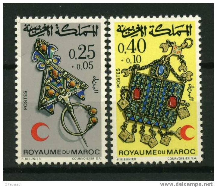 Roy. Maroc ** N° 616/617 - Croissant-Rouge Marocain - Morocco (1956-...)