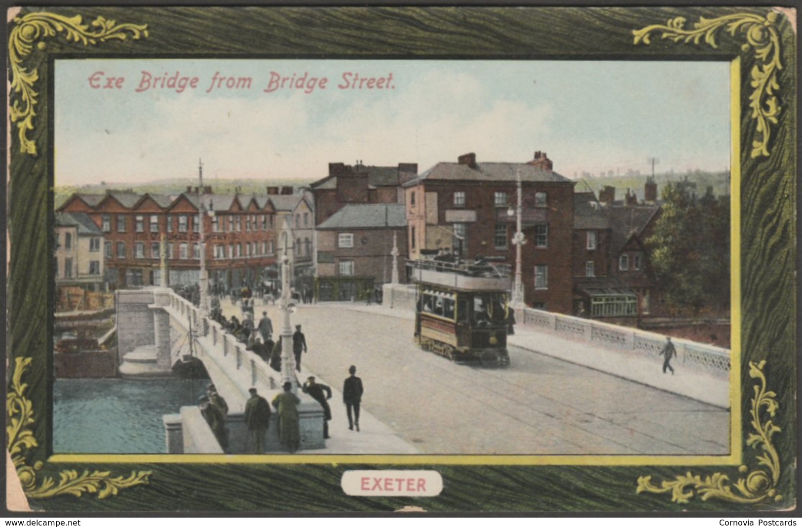 Exe Bridge From Bridge Street, Exeter, Devon, 1910 - J Welch Postcard - Exeter
