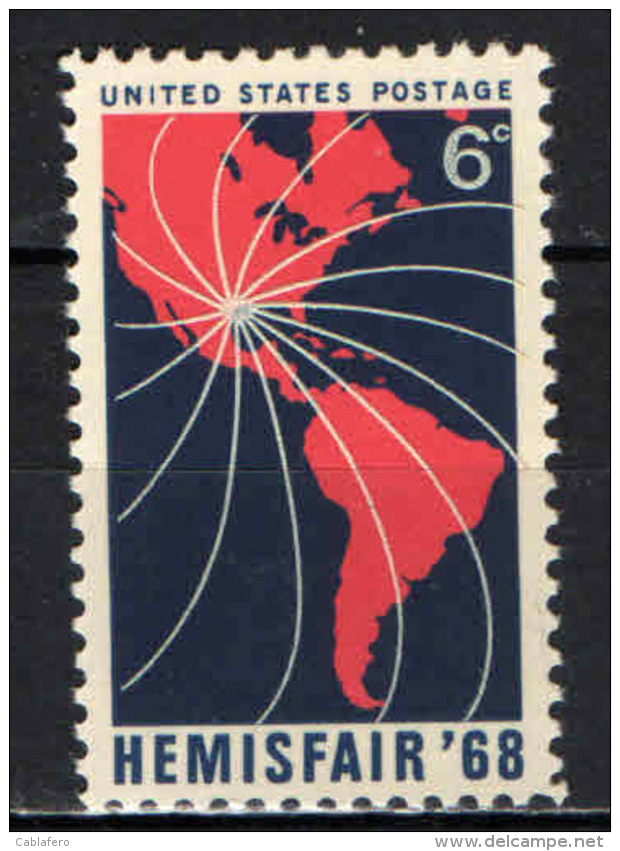 STATI UNITI - 1968 - FIERA INTERNAZIONALE "HEMIS FAIR" A SAN ANTONIO - MNH - Neufs