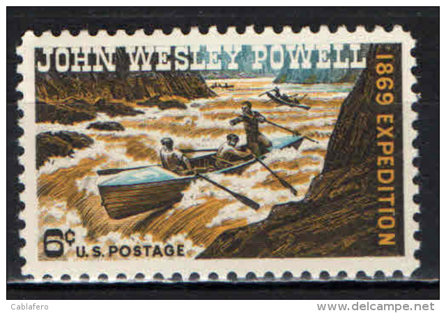 STATI UNITI - 1969 - CENTENARIO DELLA SPEDIZIONE JOHN WESLEY POWELL - GEOLOGO - FIUME COLORADO - MNH - Nuovi