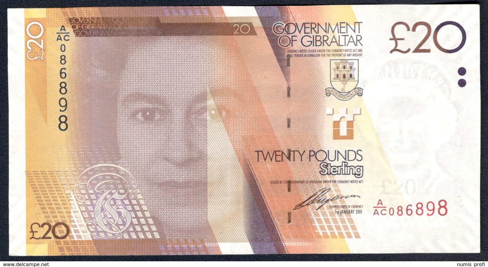 Gibraltar - 20 Pounds 2011 - P37 - Gibilterra