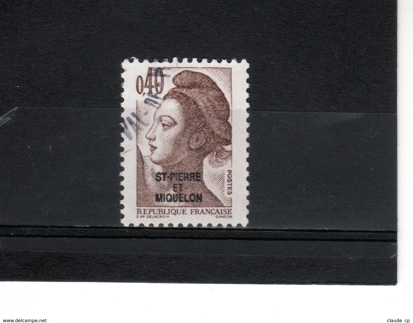 St Pierre & Miquelon--N°459--0.40 F Marron // Liberté De Gandon - Used Stamps