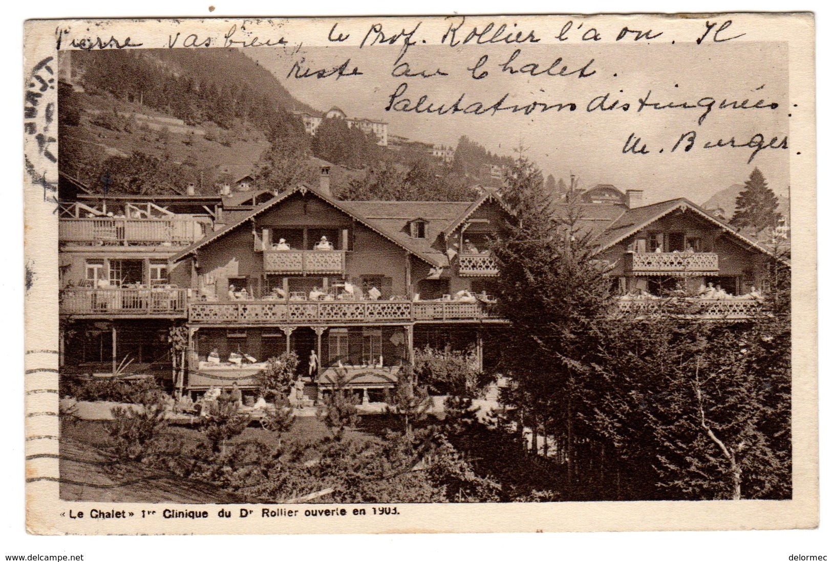 CPA  Leysin Canton De Vaud Suisse Clinique Du Docteur Rollier Ouverte En 1903 Le Chalet - Leysin