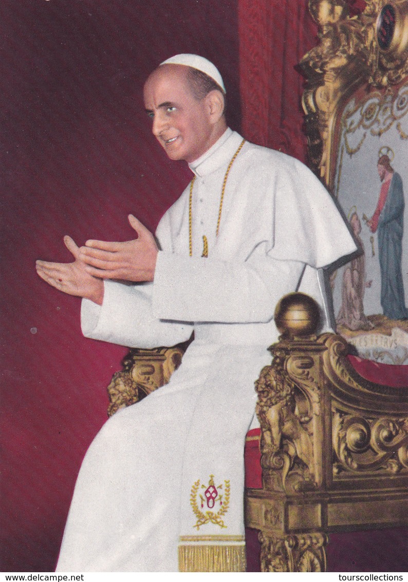 CPSM PAPE PAUL VI - Paulus P P VI Sur Son Trône Papal ( Règne De 1963 à 1978) - Popes