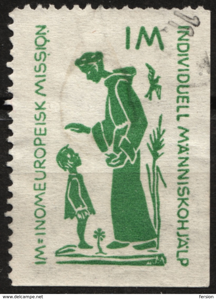 Individuell Människohjälp / Inomeuropeisk Mission CHILDREN Charity Stamp SWEDEN - Used LABEL CINDERELLA VIGNETTE - Contre La Faim