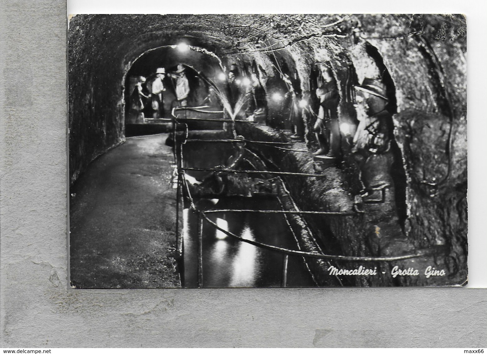 CARTOLINA VG ITALIA - MONCALIERI (TO) - Grotta Gino - Interno - Il Canalone - 10 X 15 - ANN. 195? - Moncalieri