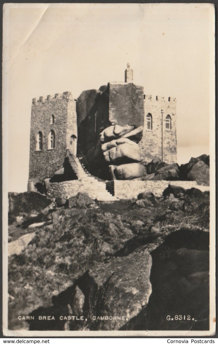 Carn Brea Castle, Camborne, Cornwall, 1957 - Valentine's RP Postcard - Other & Unclassified