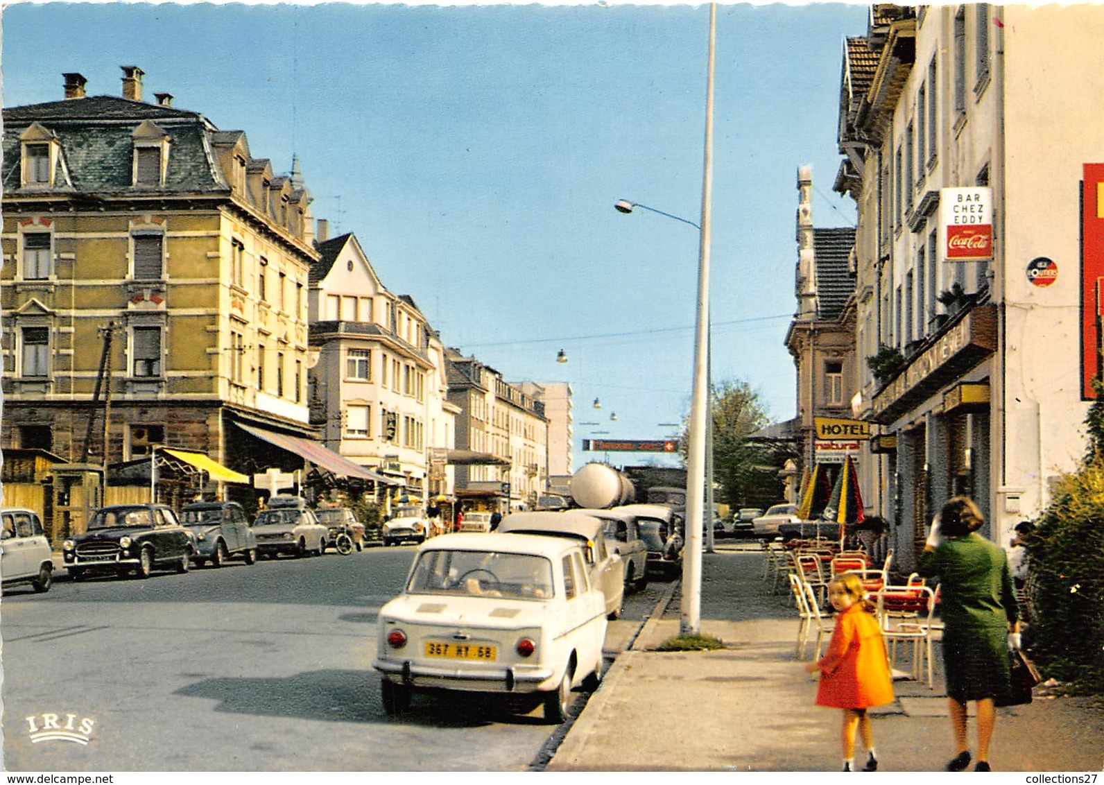 68-SAINT-LOUIS- RUE DE BÂLE A L'ARRIERE PLAN LA DOUANE - Saint Louis