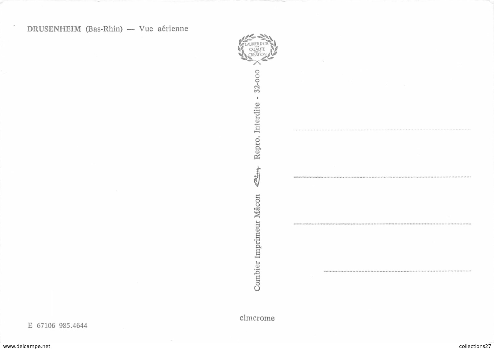 68-DRUSENHEIM- VUE AERIENNE - Other & Unclassified