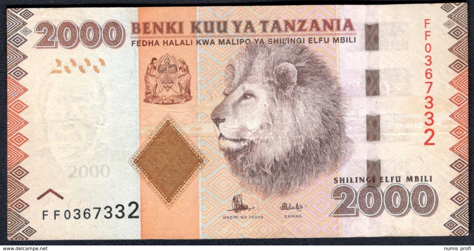 Tanzania - 2000 Shilingi 2015 - P42b - Tanzanie