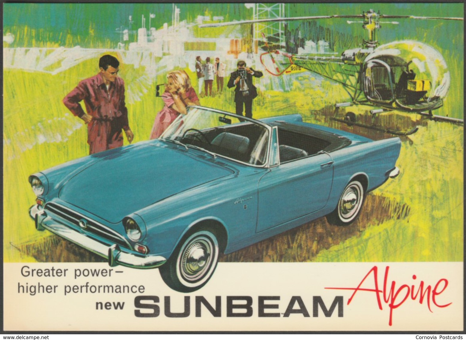 Advertising - Sunbeam Alpine, C.1980s - Beric Tempest Postcard - Passenger Cars