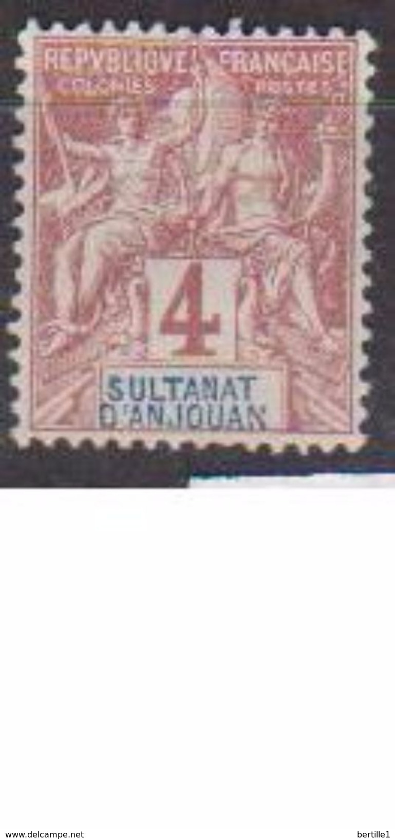 ANJOUAN         N° YVERT  :    3     NEUF SANS GOMME        ( SG     407  ) - Unused Stamps