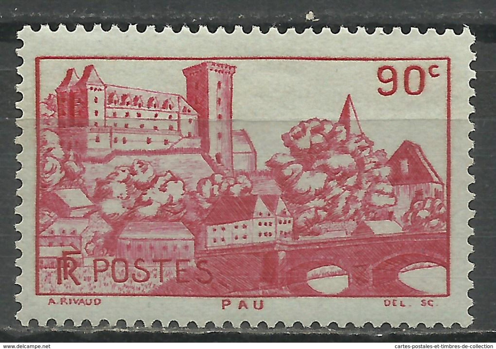 FRANCE , FRENCH , 90 Cts , Château De Pau , 1939 , N° YT  449 ( * ) - Nuovi