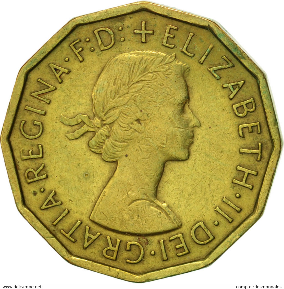 Monnaie, Grande-Bretagne, Elizabeth II, 3 Pence, 1962, TTB+, Nickel-brass - F. 3 Pence