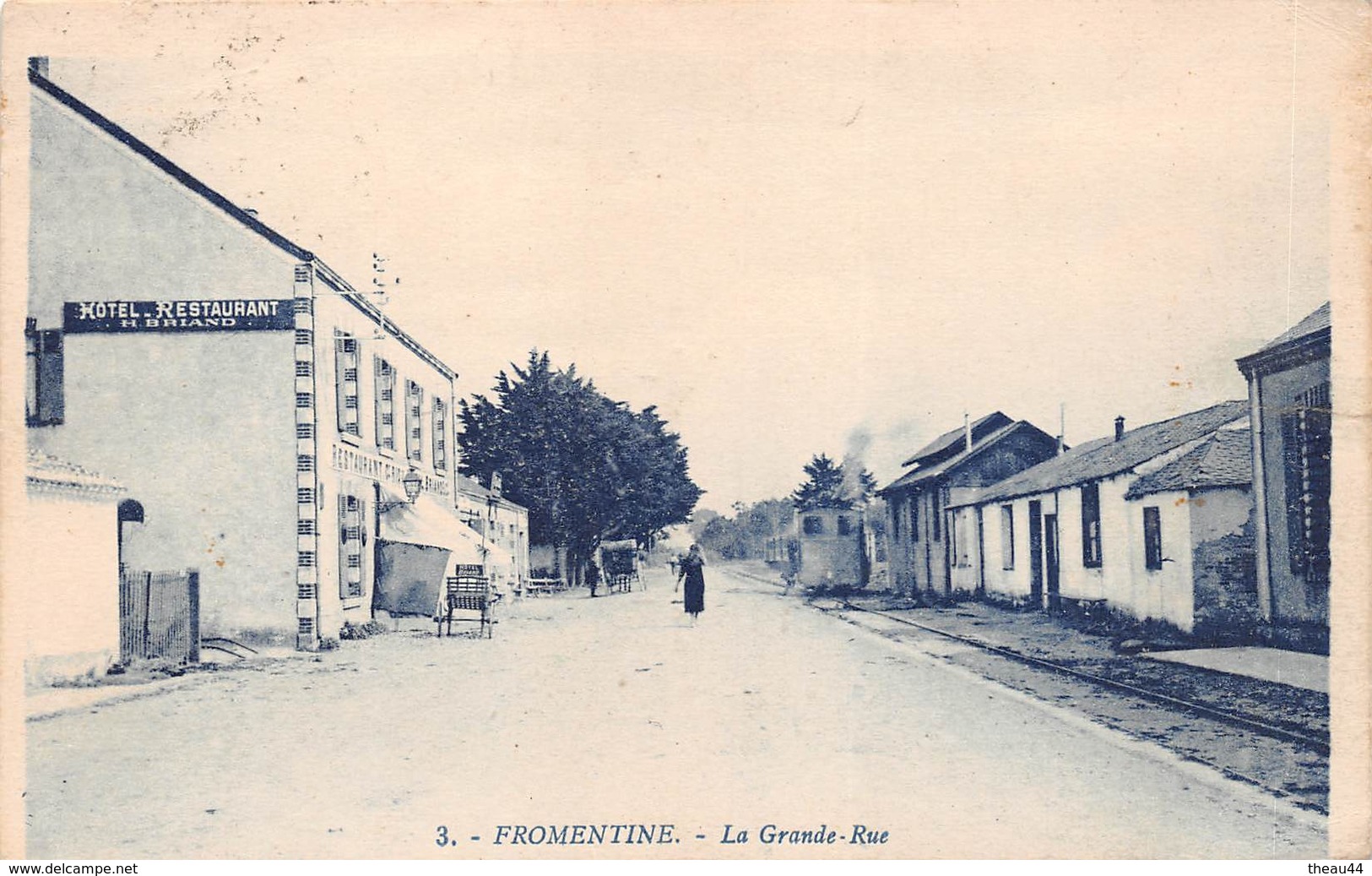 LA BARRE-de-MONT - FROMENTINE - La Grande-Rue - Hôtel, Restaurant " H. BRIAND " - La Ligne De Chemin De Fer, Train - Autres & Non Classés