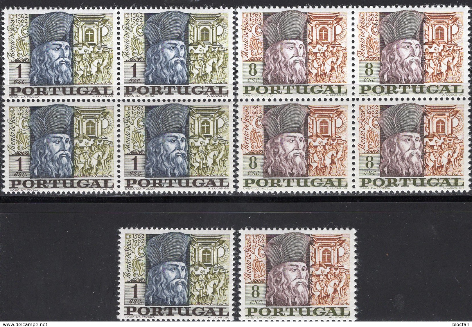 Missionar Gois 1968 Portugal 1049/0+VB ** 12€ Gemälde Asien-Reisender Kamel Hb Ss Paintings Blocs M/s Sheets Bf Art - Theologians