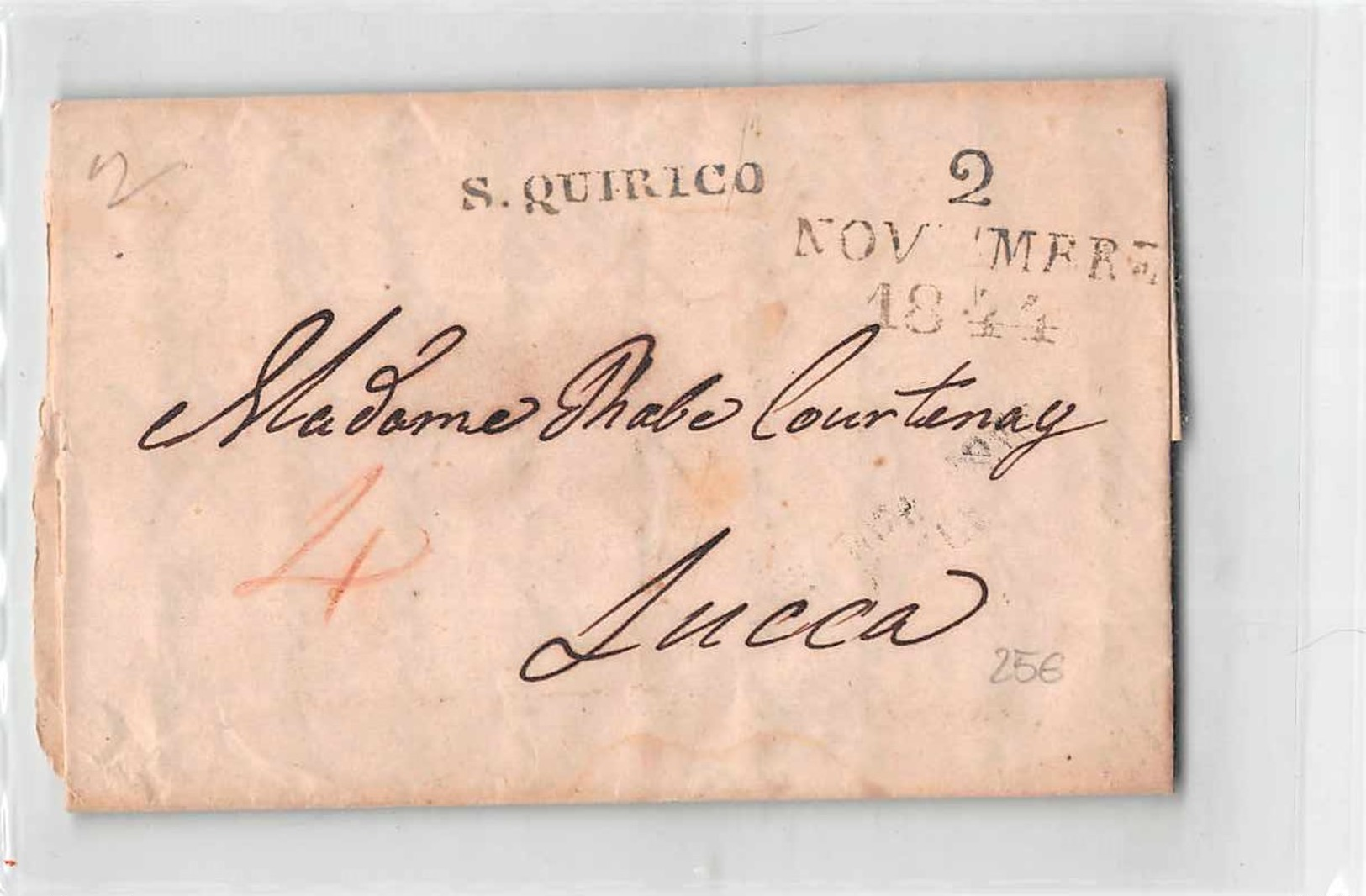 16363 SAN QUIRICO A Penna ROCCA D'ORCIA  X LUCCA - 1844 CON TESTO - 1. ...-1850 Prephilately