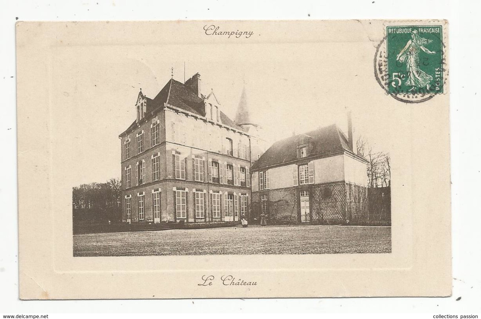 Cp, 89 , CHAMPIGNY , Le Château , Voyagée - Champigny