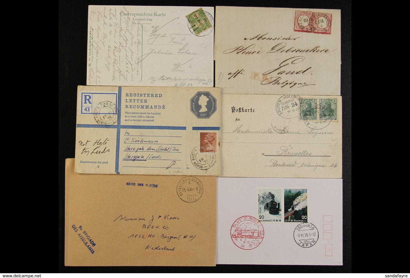 RAILWAY COVERS AND CARDS  1870's To 1980's Hoard From Mostly European Countries. Covers And Cards Generally With Railway - Sonstige & Ohne Zuordnung