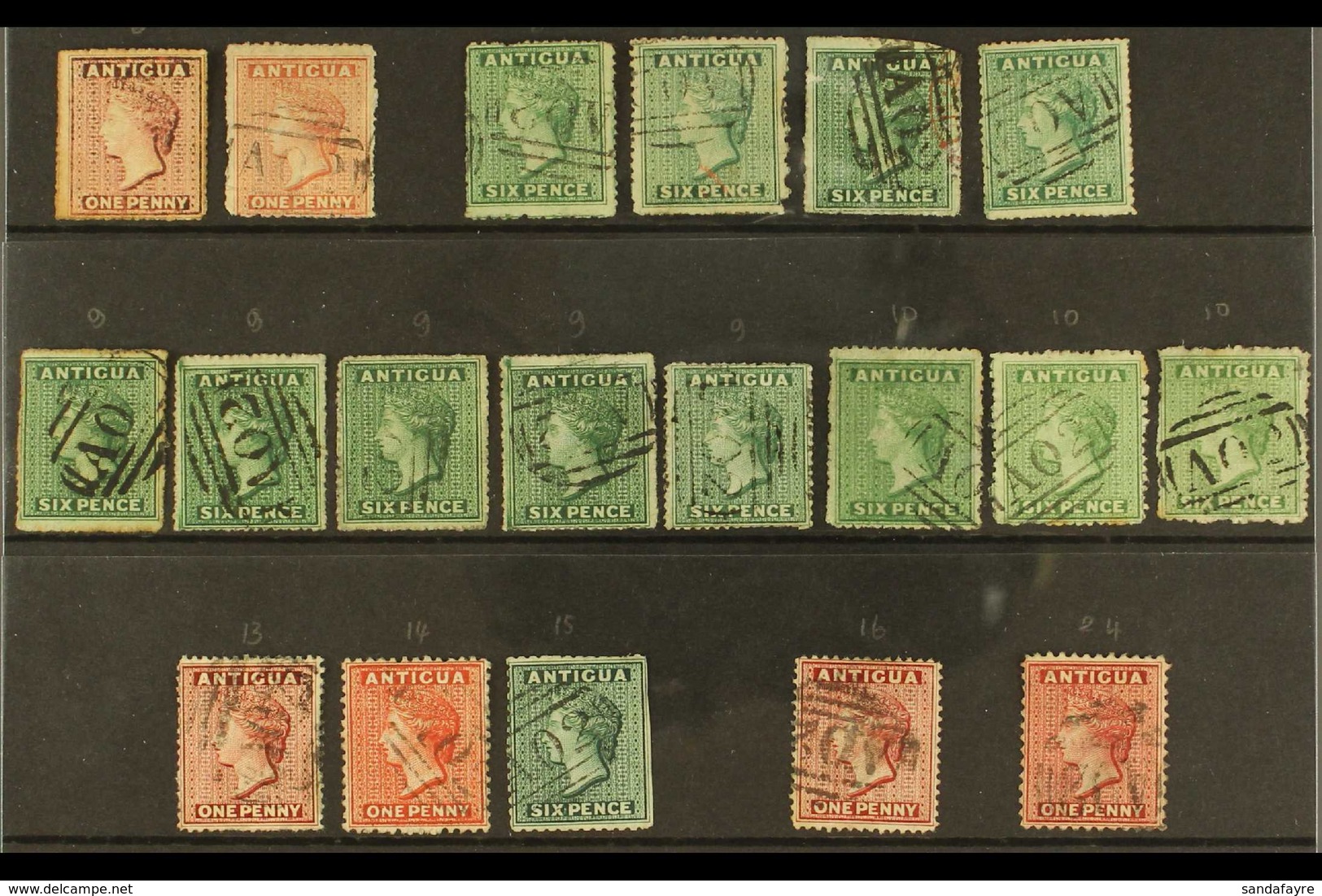 1863-84  Queen Victoria First Types Used Range Of Various 1d And 6d Values, Identified By SG Numbers, Mixed Condition, C - Altri & Non Classificati