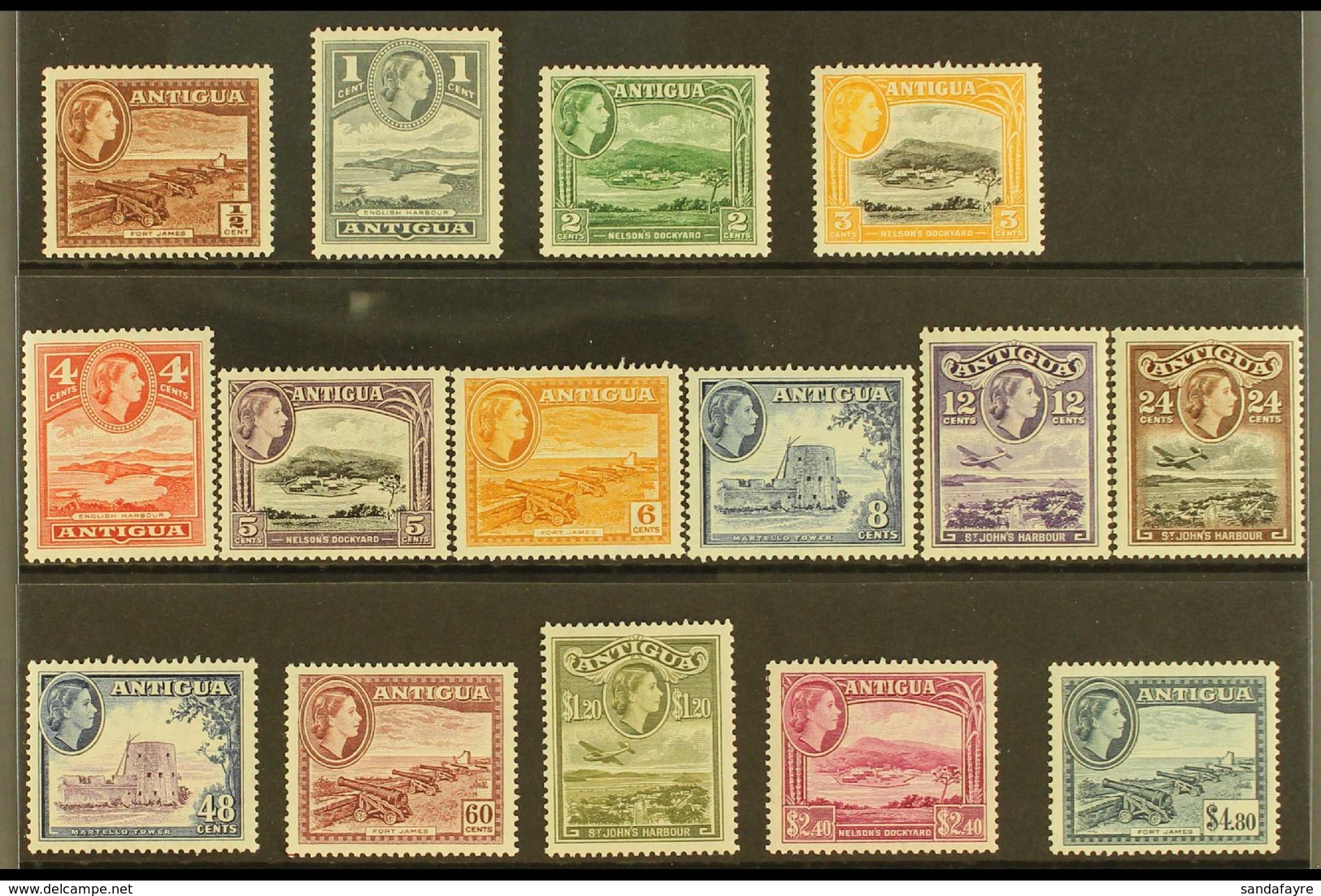 1953-62  Complete Definitive Set, SG 120a/34, Never Hinged Mint (15 Stamps) For More Images, Please Visit Http://www.san - Sonstige & Ohne Zuordnung