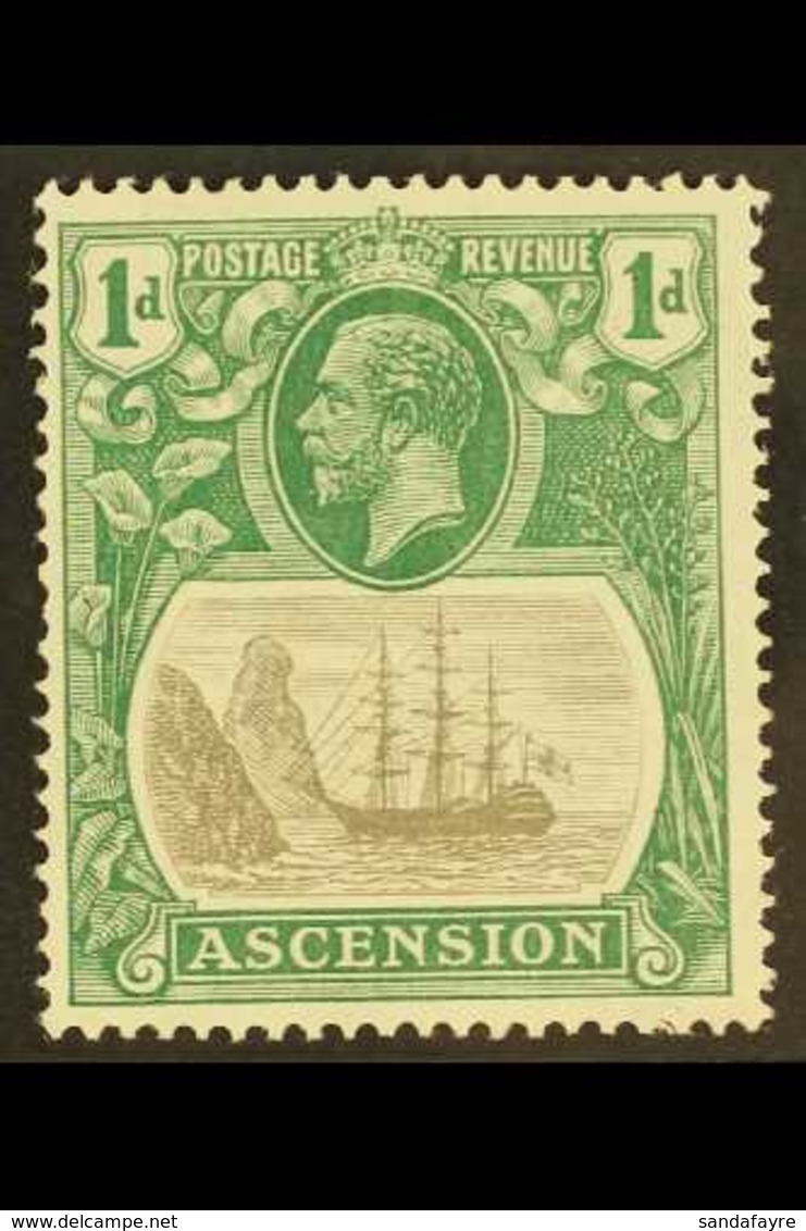 1924  1d Grey Black And Bright Blue-green, SG 11d, Very Fine Mint. For More Images, Please Visit Http://www.sandafayre.c - Ascension