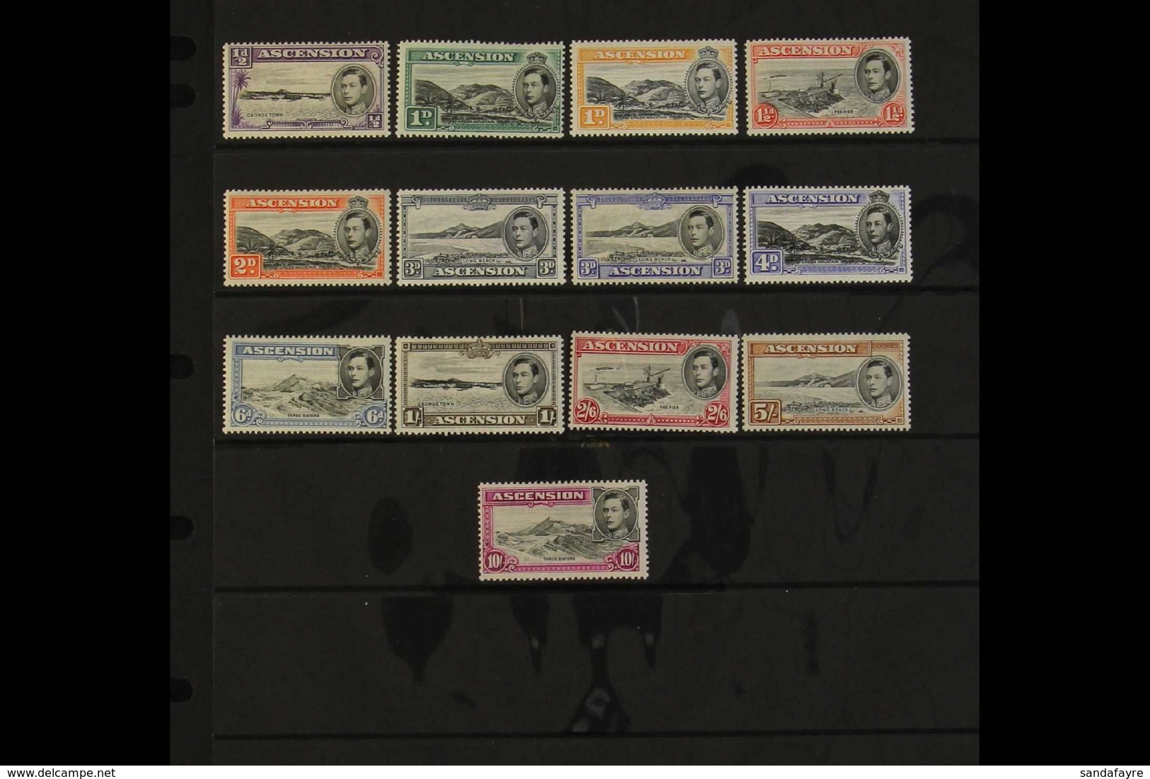 1938  Perf. 13½ Set, Between SG 38/47, Fine Mint. (13 Stamps) For More Images, Please Visit Http://www.sandafayre.com/it - Ascension